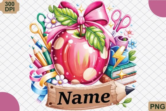Download Custom Name Teacher. Back to School PNG - Premium Resources