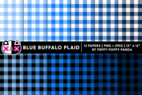 Download Blue Buffalo Plaid Digital Paper Pattern - Plaid digital paper Collection