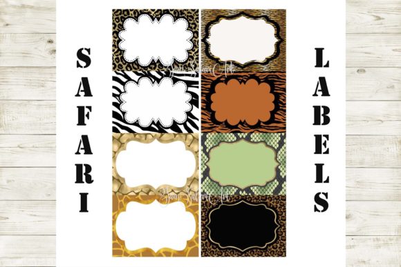 Download 8 Safari Animal Print Food Labels - Food Collection