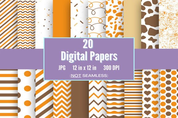 Download Orange and Brown Fall Digital Papers - Orange and brown Collection