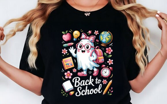 Download Cute Ghost Back to School Shirt PNG - Premium Bundle