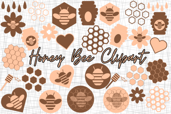 Download Light Orange and Brown Honey Bee Clipart - Orange and brown Collection