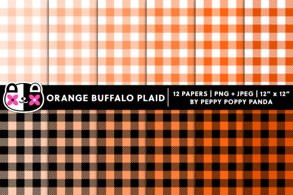 Download Orange Buffalo Plaid Digital Paper - Plaid digital paper Collection