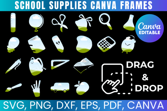 Download Teacher Element Canva Frame Bundle - Premium Resources